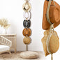 Yulejo Macrame Hat Hangers Racks Boho Cowboy Hats Holders Western Display Organizer Storage decor Back of Door for Wall(Beige,Five Hats Style)