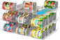 LXLXXL Can Organizer For Pantry Canned Food Goods Organizer For Cabinet Clear Automatic Rolling Can Storage Organizer Pantry Holders Rack, Holds Up to 36 Cans