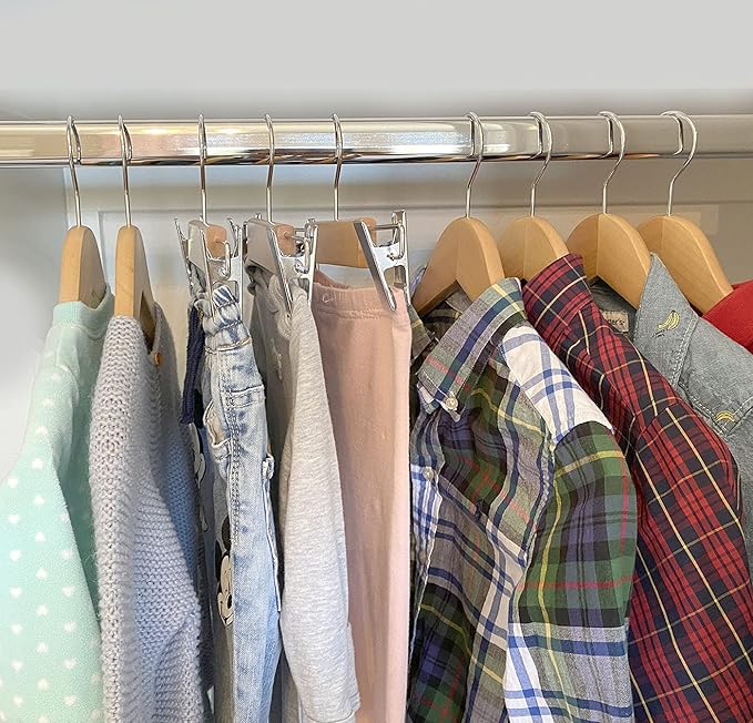 Kids Hangers (Natural Wood, Kids Pant Hangers NB-10)