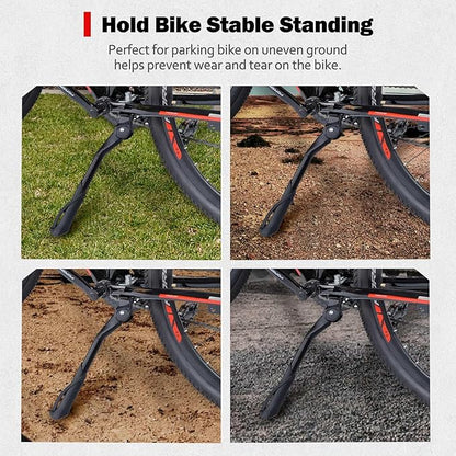 Cyfie Bike Kickstand, Center Mount Bicycle Kick Stand for Adult Bike 22 24 26 inch Wheel, Universal Adjustable Kickstands for 22" - 26" Adult Mountain Road Bike
