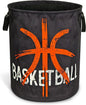 Basketball Laundry Basket Ball Foldable Oxford Cloth Funny Tote Bag Laundry Hamper Clothes Storage Bucket Organizer For Bathroom/Laundry Storage/Bedroom 17.7x13.7 Inch