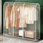 Clear Garment Rack Cover with Zipper Clothes Hanging Rack Cover Dustproof Waterproof Clothing Storage Protector (71x20x60 inch)
