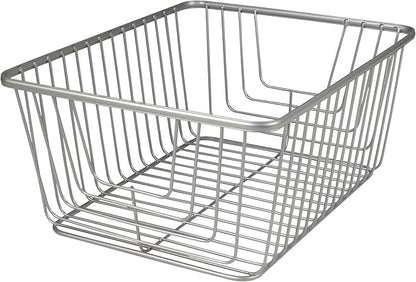 Spectrum Diversified Ashley Basket, Large, Satin Nickel