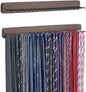 Mkono 2 Packs Tie Rack Wall Mounted Belt Hanger Holder Rustic Wood Tie Organizer for Men Closet Max up 20 Storage for Ties Belts Scarf