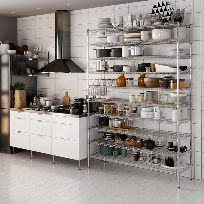 18" Deep x 60" Wide x 86" Height Wire Shelving Kit | 10-Tier | NSF Commercial Storage Rack Unit