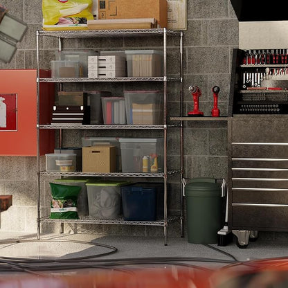24" Deep x 48" Wide x 74" Height Wire Shelving Kit | 5-Tier | NSF Commercial Storage Rack Unit