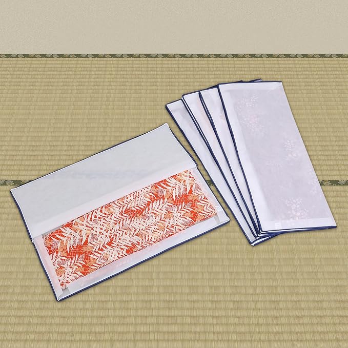 アストロ Astro 173-05 Kimono Storage Case, 3-Way Opening, Set of 5, No Window, Kimono Storage Bag, Breathable, Non-Woven Fabric, Protects Against Dust and Dirt, Yukata Storage Bag, Zipper Type
