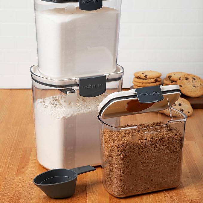 PREPWORKS ProKeeper 3 Piece Baker's Storage Set - Includes Flour, Sugar, and Brown Sugar Containers