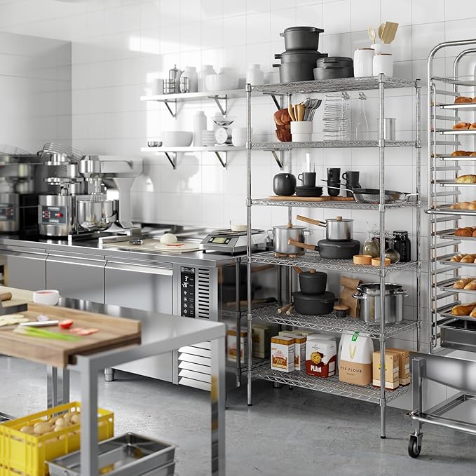 18" Deep x 36" Wide x 74" Height Wire Shelving Kit | 6-Tier | NSF Commercial Storage Rack Unit