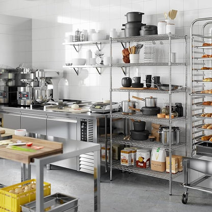 18" Deep x 36" Wide x 74" Height Wire Shelving Kit | 6-Tier | NSF Commercial Storage Rack Unit
