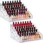 2 Pack Nail Polish Organizer Holder Rack 7 Layers Clear Acrylic Display Rack for Nail Polish Holder Stand Cosmetics Sunglasses Display Essential Oil Storage Organizer