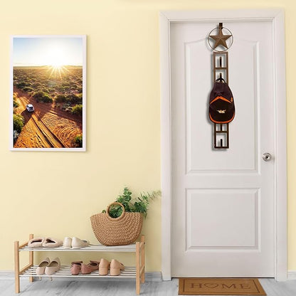 BestGiftEver Wall Mounted Metal Star Baseball Cap Holder Organizer Rack for Baseball Caps, Backpack Storage, Rustic Cap Organizer, Hat Storage Solution for Sports Fans, Dorm Room, and Home Decor