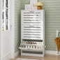 VECELO Shoe Cabinet Storage for Entryway with 3 Flip Drawers Slim Hidden Free Standing Organizer for Narrow Hallway, Bedroom, Living Room, Large Capacity, Modern, White, 3-Shelf