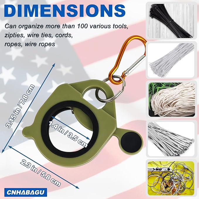 Zip Tie Holder Green 2 Pack Cable Tie Holder Strong Efficient Solution for Tool Belt Electrician Zip Ties Organizer Portable Safety Reusable