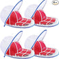 4 Pack Hat Washer Cage for Washing Machine, Baseball Cap Washing Cage, Hat Cleaner for Flat and Curved Ball Caps (Sapphire 4pcs)