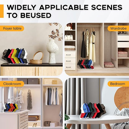 Hat Organizer for Baseball Caps 2PCS No Install Acrylic Hat Storage Organizer Stand for 14 Baseball Caps Hat Racks Holder Display with 12 Rubber Feet for Bedroom, Closet, Dresser,Entrance