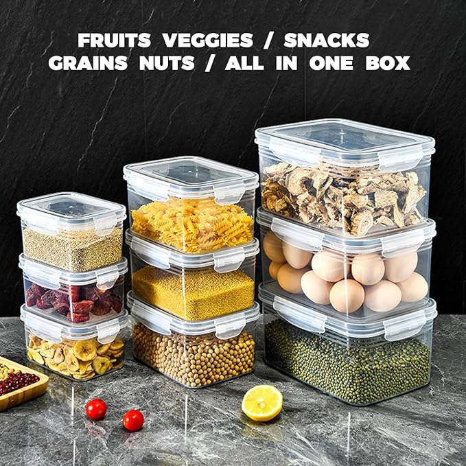 3PCS Fruit Containers for Fridge with Removable Filter, Berry Airtight Produce Storage Containers to Keep Fruit and Vegetables Fresh, BPA-Free Dishwasher Safe Food Containers (Transparent)
