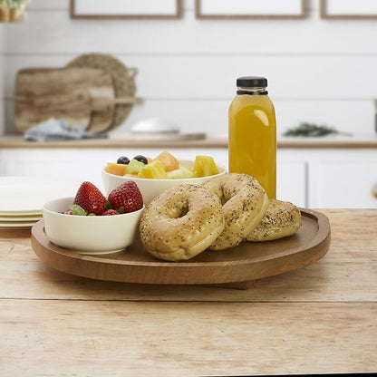 Gourmet Basics by Mikasa Cora Organic Shaped Lazy Susan Turntable, 14 Inch