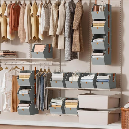 Over The Door Storage Organizer – Hanging Closet Rack, Multi-Pocket Fabric Holder, Durable Lightweight Design (Space Saving Efficient Solution) | Bedroom Bathroom Kitchen Accessory For Shoes Scarves H