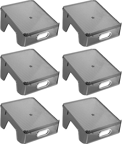 HYGRAD - Double Layer Shoe Rack Slots Organizer 25 X 23 X 12.7cm Stacker Space - Saving Transparent Plastic Shoe Holder - Stand Shoe Rack Wardrobe Storage For Cabinet (Gray, 6pcs)