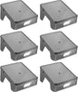 HYGRAD - Double Layer Shoe Rack Slots Organizer 25 X 23 X 12.7cm Stacker Space - Saving Transparent Plastic Shoe Holder - Stand Shoe Rack Wardrobe Storage For Cabinet (Gray, 6pcs)