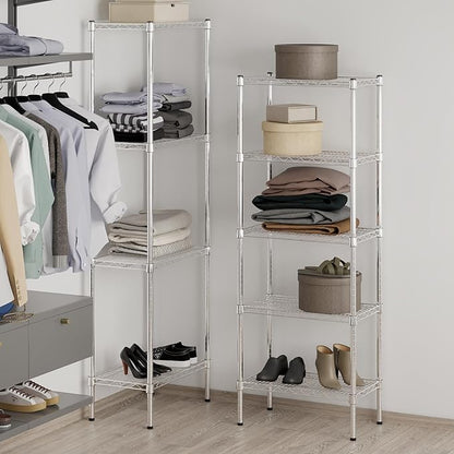 14" Deep x 24" Wide x 64" Height Wire Shelving Kit | 5-Tier | NSF Commercial Storage Rack Unit