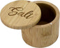 Totally Bamboo Salt Cellar Bamboo Storage Box with Magnetic Swivel Lid, 6 Ounce Capacity, Salt Engraved on Lid