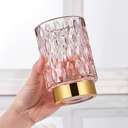 Makeup Brush Holder Organizer,Toothbrush Holders,Desk Pen Pencil Holder,Multifunctional Vintage Glass Brush Cup（A39-10-US）