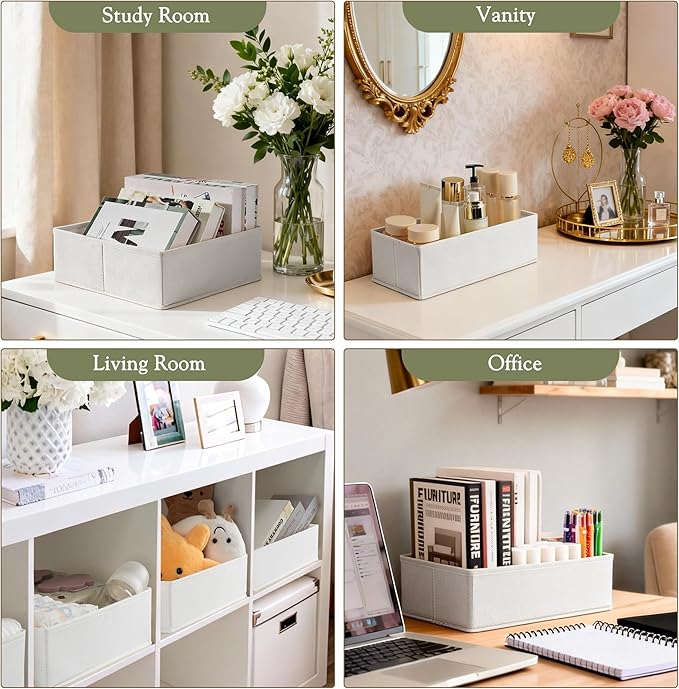 Criusia Drawer Organizers 18-Piece Set, Dresser Organizer for Baby Clothes, Foldable Closet Storage & Drawer Dividers for Underwear, Socks, Nursery, White