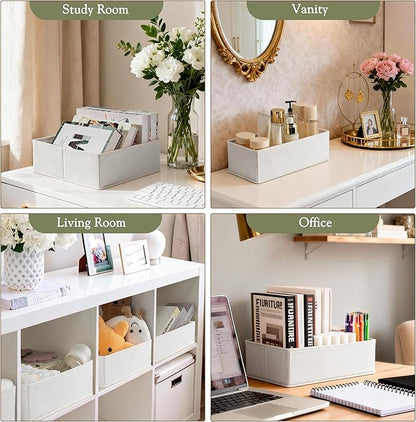 Criusia Drawer Organizers 18-Piece Set, Dresser Organizer for Baby Clothes, Foldable Closet Storage & Drawer Dividers for Underwear, Socks, Nursery, White