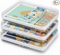 3 Pack Extra Large White Clear Hard Shell Zipper Case, Clear Storage Organizer Bins with Zipper, Water-Resistant Flat Storage Case for Board Games, Documents, Crafts, Toys, Travel