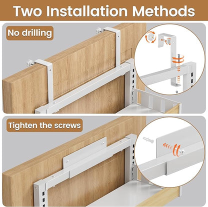 POKIPO 6 Tier Over The Door Pantry Organizer, 2-in-1 Door Hanging or Wall Mounted Spice Rack, Large Heavy Duty Pantry Door Storage Seasoning Shelves with Adjustable Basket for Kitchen Bathroom Closet