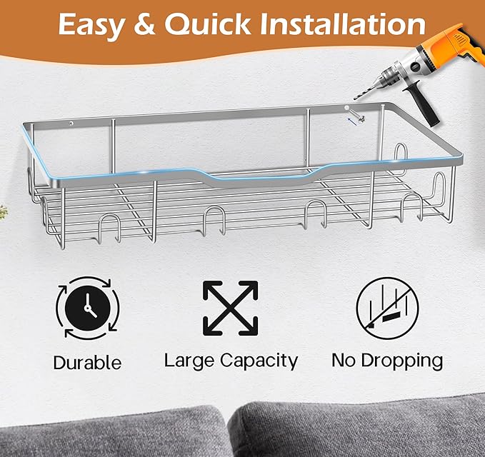 KEETDY Metal Hat Racks for Baseball Caps Wall Hat Organizer Fit 48 Caps Holder, 2 Packs Sturdy Wall Mounted Snapback Storage Organizer, Silver