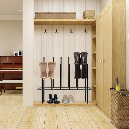 Boot Rack Shoe Cabinet Metal Shoe Rack for Closet Shoe Organizer for Closet for 6 Pairs Free Standing Shoe Racks Shoe Cabinet Storage for Entryway Bedroom, Patio Outdoor, Hallway large Boot Tray