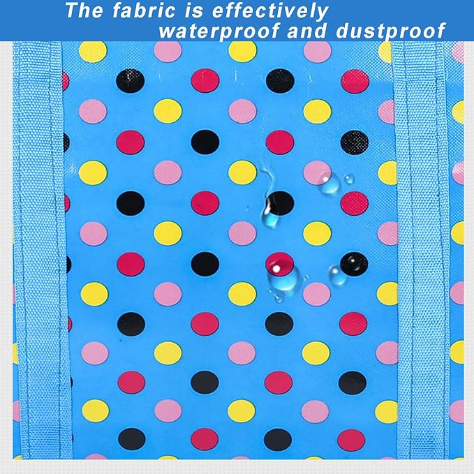 98L Extra Large Storage Bags,Waterproof Dust Resistant Reusable Double Zipper Bag,For Moving House Clothing, Wardrobe storage, toys, laundry, bedding (Blue)