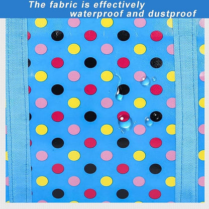 98L Extra Large Storage Bags,Waterproof Dust Resistant Reusable Double Zipper Bag,For Moving House Clothing, Wardrobe storage, toys, laundry, bedding (Blue)