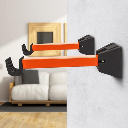 Relaxdays Wall Foldable Bicycle Hanging Racks Cycle Storage (Pack of 2) -Orange