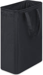 efluky Slim Laundry Basket, Narrow Laundry Hamper with Handles, Collapsible Dirty Clothes Hamper, Tall Laundry Bin for Laundry Room, Dorm and Bedroom, 12.7 Gallons(48L) Black