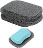 Snowkingdom 4 Pack Gray Soap Saver for Bar Soaps Draining Lift Pad 2.9" x 4.5" PVC Non-BPA Non-Slip Durable