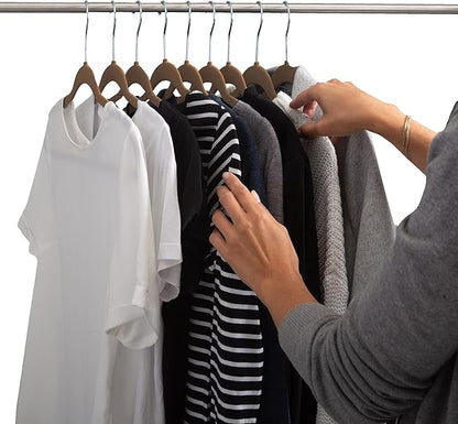 Simplify Slim Velvet Clothes Hangers | 50 Pack | Non-Slip | Shirts | Suit | Pants | Dresses | Garments | Closet Storage & Organization | Durable | Chocolate