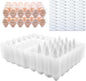 Egg Cartons 40 Packs, Clear Eco-friendly Plastic Blank Egg Cartons with Free Labels, Holds up to 24 Eggs Securely, Perfect for Family Pasture Farm Markets Display - Medium
