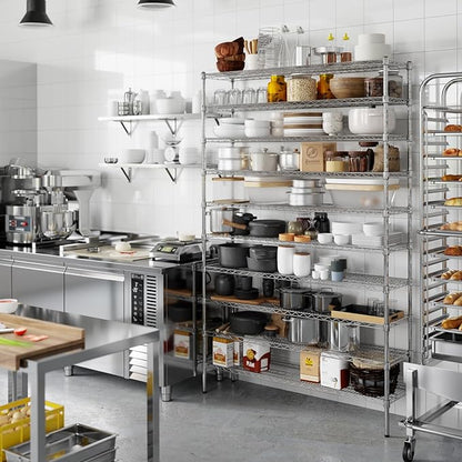 14" Deep x 54" Wide x 86" Height x Wire Shelving Kit | 10-Tier | NSF Commercial Storage Rack Unit