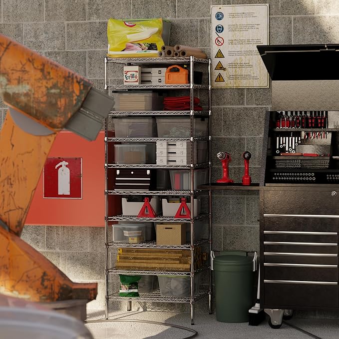 24" Deep x 30" Wide x 86" Height Wire Shelving Kit | 10-Tier | NSF Commercial Storage Rack Unit