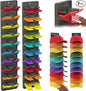 Hat Organizer for Baseball Caps - 2 Pack Hat Rack Hanger for Wall Door Closet Storage - Wall-Mounted Vertical Ball Cap Holder Display Racks - Hanging Ballcap Shelf Organizers Holds Up to 20 Hats