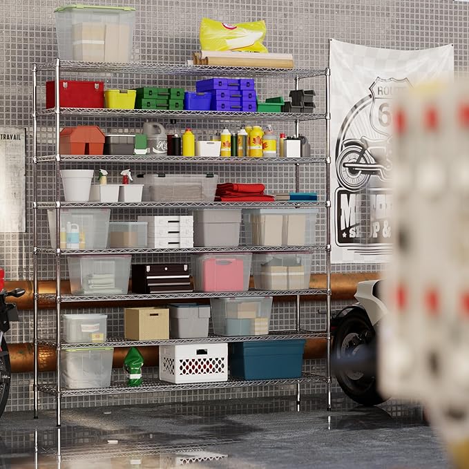 18" Deep x 72" Wide x 86" Height Wire Shelving Kit | 8-Tier | NSF Commercial Storage Rack Unit