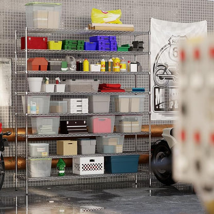 18" Deep x 72" Wide x 86" Height Wire Shelving Kit | 8-Tier | NSF Commercial Storage Rack Unit