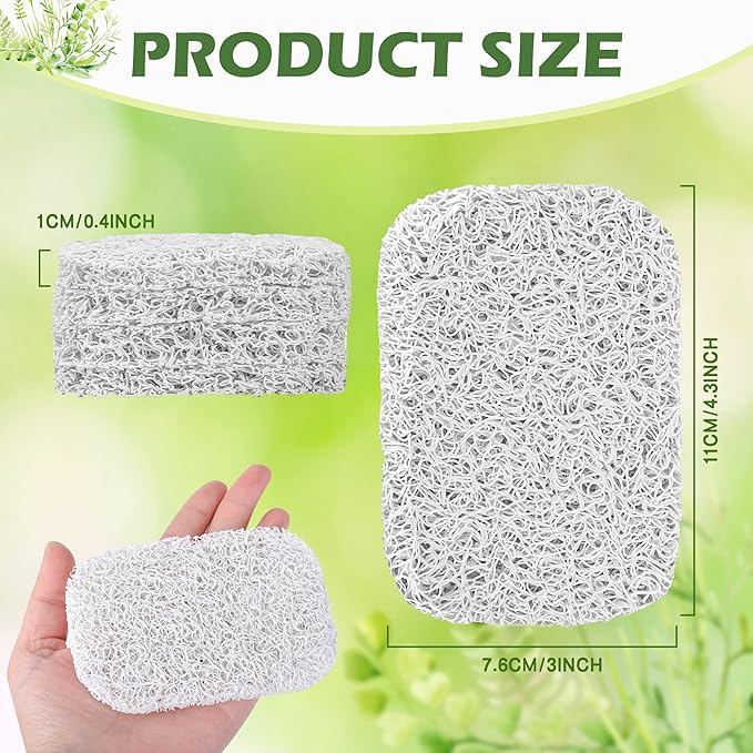 Jephen 4pcs Soap Lifting Pads for Soap Dish,Bars soap Holder for Shower Kitchen Bathroom Travel Hotel Cleaning Supplies