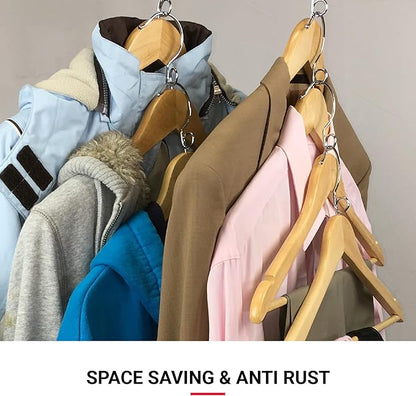 Proman Products - Kascade Hangers, Space Saving Hangers, Customize Your Closet Organization (Walnut, 50-Pack)