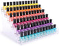Umirokin Nail Polish Organizer, 6 Tiers Acrylic Paint Rack, Clear Display Holder Storage for Ink Gel Nail Polish Sunglasses Essential Oil Holds up to 54-72 Bottles