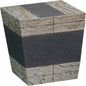 nu steel Rustic Bathroom Q-tip Holder & Jar in Real Cement and Stone for Bathrooms & Vanity Spaces